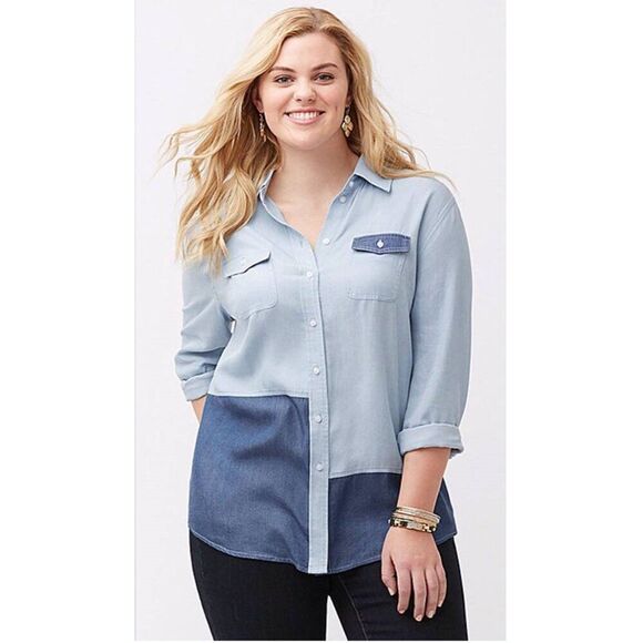 Lane Bryant Tunic Shirt Size 20 Oversized  Long Sleeve EUC - Picture 1 of 16